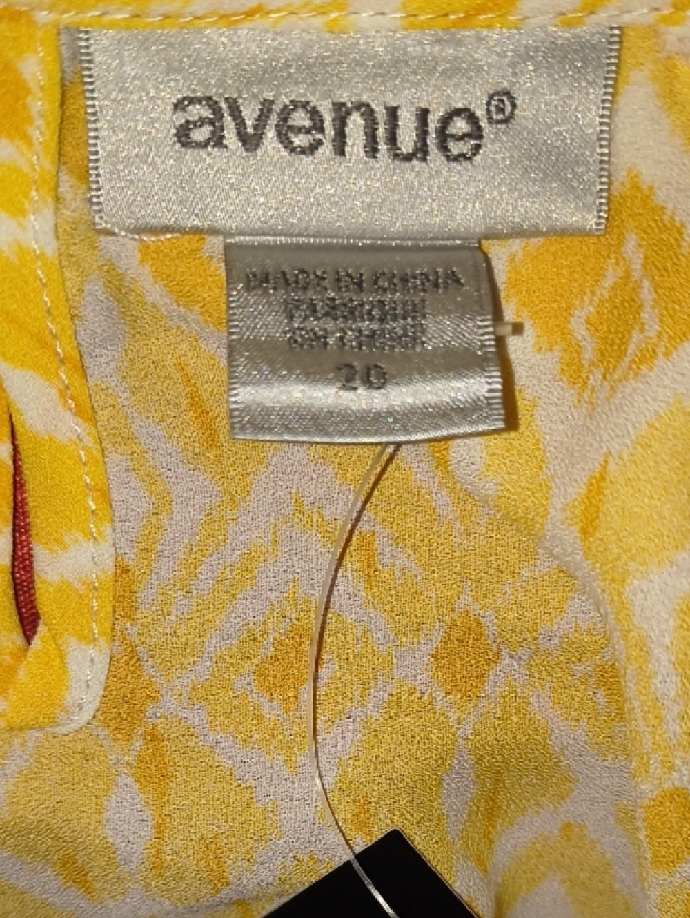 Avenue Yellow Patterned Cold-Shoulder Ruffle Camisole - Picture 3 of 3